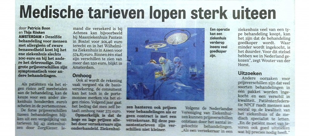 ZorgKiezer in Telegraaf